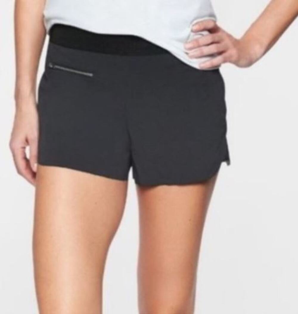 Athleta Mod Tekkie Athletic Fitness Black Shorts size 8